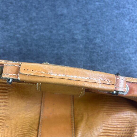 Vintage ROBERTO ROMA Italy Purse Brown Reptile Leather Satchel Weekender - Picture 5 of 16